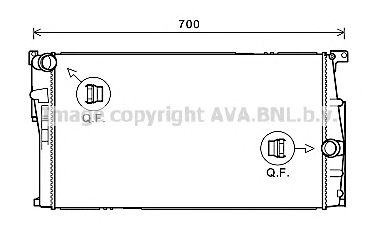 AVA QUALITY COOLING bw2446 -  Радиатор, охлаждение двигателя